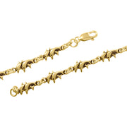 Double Dolphins Solid Gold Link Bracelet GTBG532