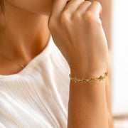 Beautiful stars in the sea ~ Solid Gold Jewelry Link Bracelet GTBG536