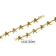 Beautiful stars in the sea ~ Solid Gold Jewelry Link Bracelet GTBG536