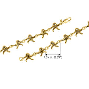 Beautiful stars in the sea ~ Solid Gold Jewelry Link Bracelet GTBG536