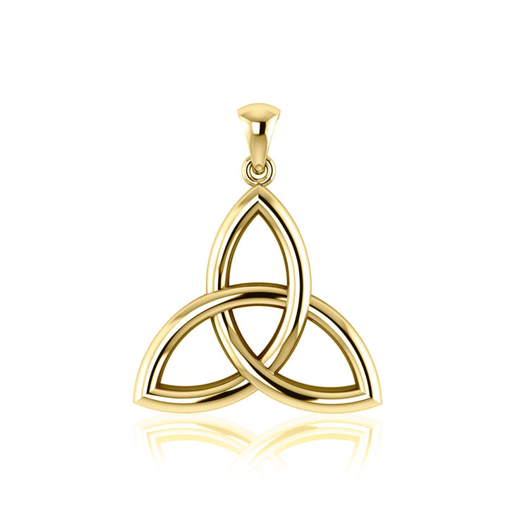 Unveil Ancient Wisdom: Celtic Triquetra Knot Solid Gold Pendant - GTP085 | Embrace the Eternal Interplay of Mind, Body, and Spirit