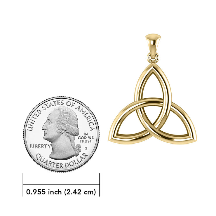 Unveil Ancient Wisdom: Celtic Triquetra Knot Solid Gold Pendant - GTP085 | Embrace the Eternal Interplay of Mind, Body, and Spirit