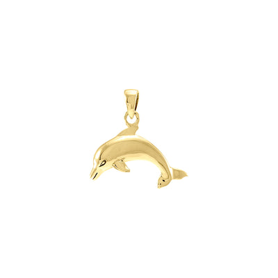 Dolphin 14K Yellow Gold Pendant GTP1016