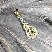 14K Yellow Gold Pentagram Pentacle Pendant GTP1359