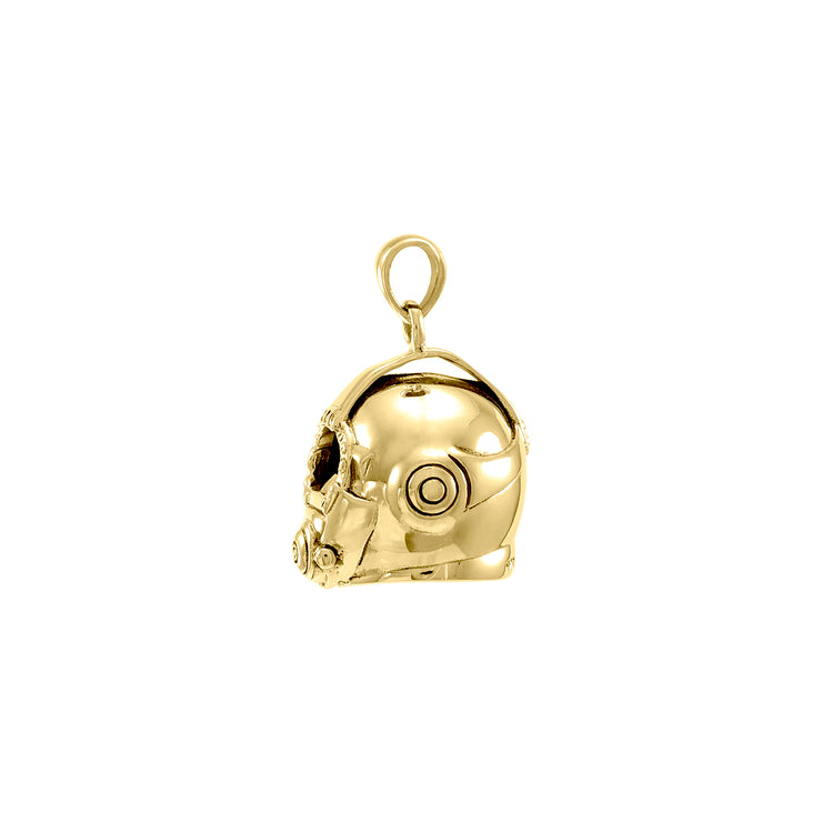 3 Dimensional Diving Helmet Solid Gold Pendant GTP1510