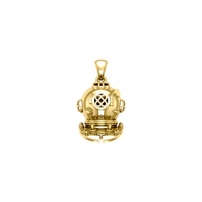 Historic Dive Helmet  Solid Gold Pendant Jewelry GTP1564