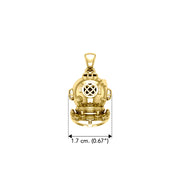 Historic Dive Helmet  Solid Gold Pendant Jewelry GTP1564