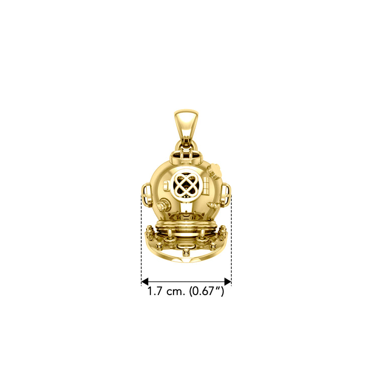 Historic Dive Helmet  Solid Gold Pendant Jewelry GTP1564