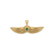 Egyptian Wings Solid Yellow Gold Pendant GTP1604