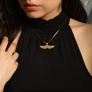 Egyptian Wings Solid Yellow Gold Pendant GTP1604