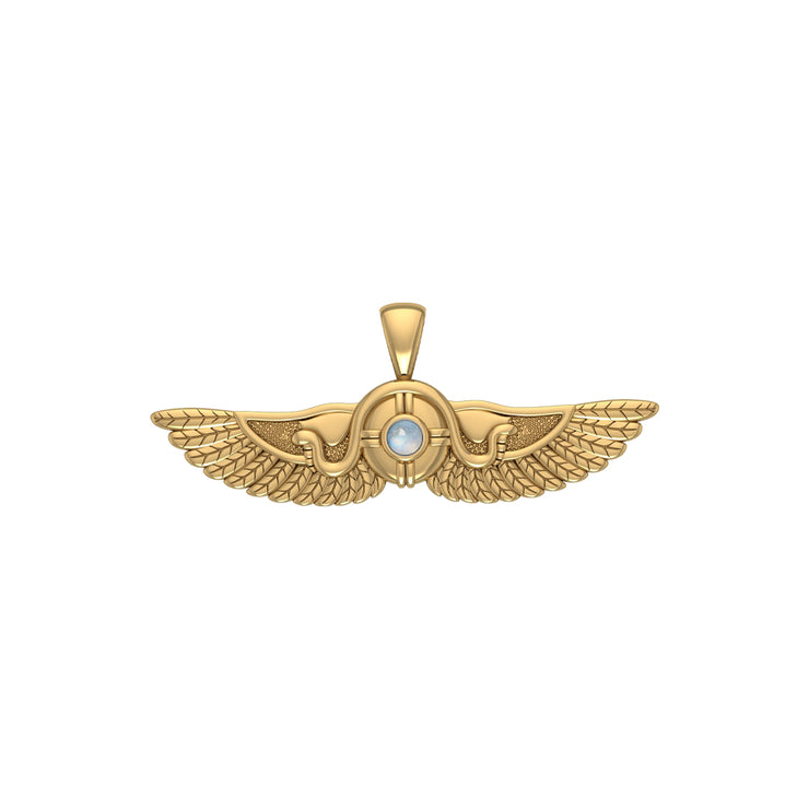 Egyptian Wings Solid Yellow Gold Pendant GTP1604