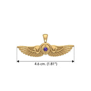 Egyptian Wings Solid Yellow Gold Pendant GTP1604