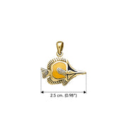 Long nose Butterflyfish Solid Gold Pendant GTP1679