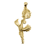 Pipe Fish Solid Gold Pendant GTP3351