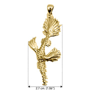 Pipe Fish Solid Gold Pendant GTP3351