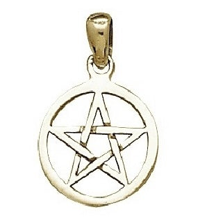 9K yellow Gold Pentacle Pendant GTP355