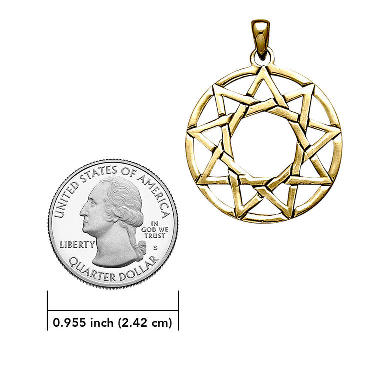 The Ninefold Solid Gold Pendant  GTP473