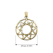 The Ninefold Solid Gold Pendant  GTP473