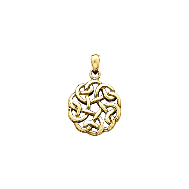 Celtic Knotwork Solid Gold Pendant GTP682