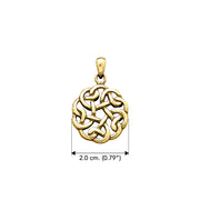 Celtic Knotwork Solid Gold Pendant GTP682