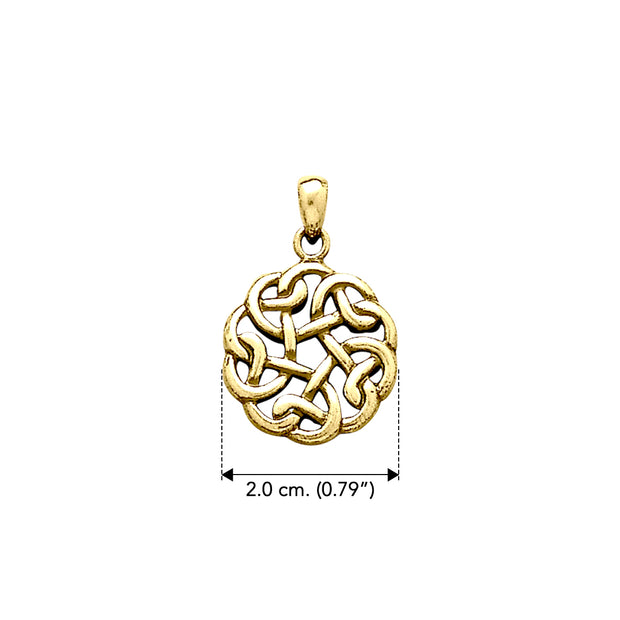 Celtic Knotwork Solid Gold Pendant GTP682