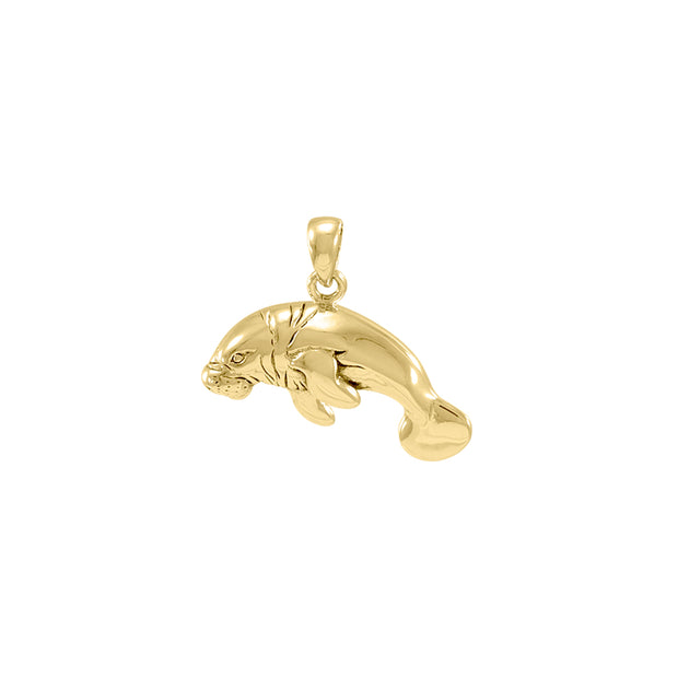 Manatee Solid Gold Pendant GTP996