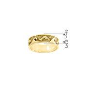 I love the ocean waves crashing on my feet Solid Gold Ring GTR219