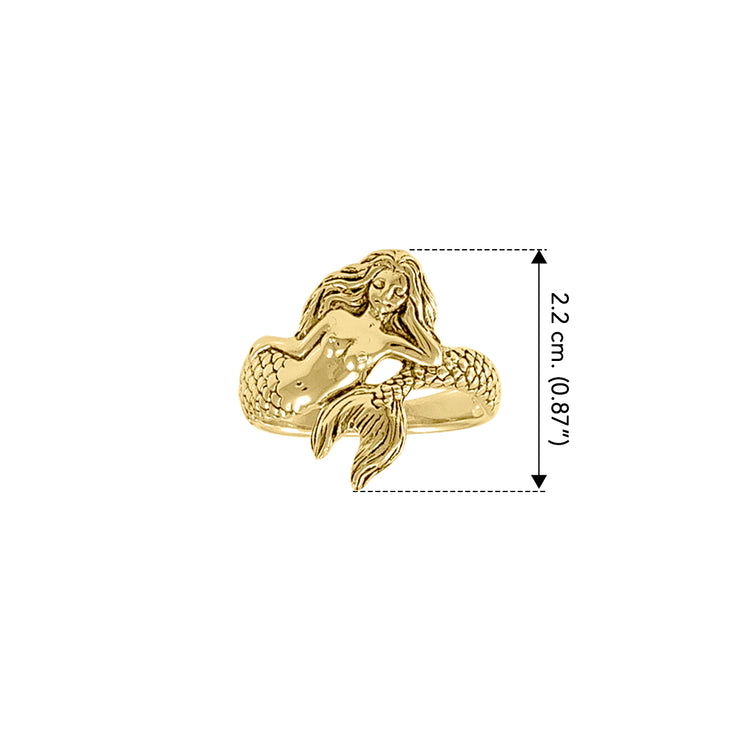 Mermaid Solid Gold Ring GTR3356