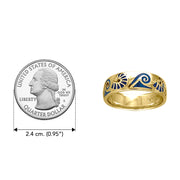 Nautilus and Waves Solid Gold Ring GTR3698