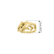 Twin Dolphin Solid Gold Ring GWR205