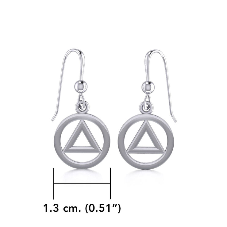 AA Symbol Sterling Silver Earrings JE058