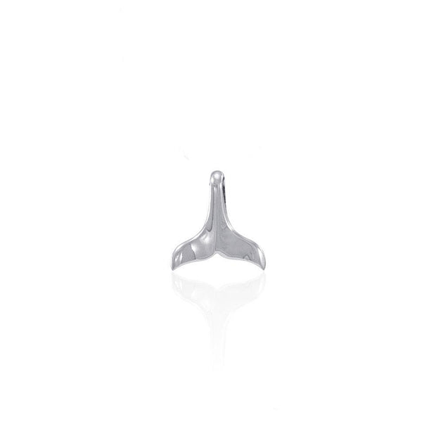 Small Whale Tail Silver Pendant JP009 - Wholesale Jewelry