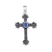 Medieval Cross Sterling Silver & Marcasite Pendant JP010