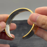 The Noble Friesian Horse Sterling Silver With 14K Gold Accent Cuff Bracelet MBA043