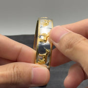 The Noble Friesian Horse Sterling Silver With 14K Gold Accent Cuff Bracelet MBA043