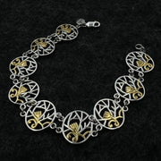 We are born to embrace the Tree of Life ~ 14k Gold accent and Sterling Silver Jewelry Bracelet