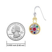 Ketu Moon's South Node Sterling Silver with 14K Gold Accent Earrings With Gemstone MER1342