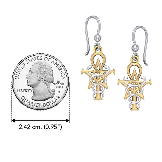 Oberon Zell Penkhaduce Wizardry Silver and 14K Gold Accent Earrings MER465