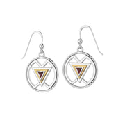 Femininity Symbol Sterling Silver with 14K Gold Accent Earrings by Sibylle Grummes MER528