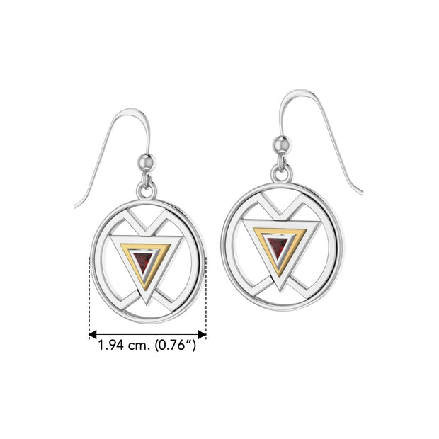 Femininity Symbol Sterling Silver with 14K Gold Accent Earrings by Sibylle Grummes MER528