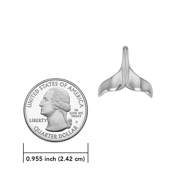 Whale Tail Silver Pendant MG481