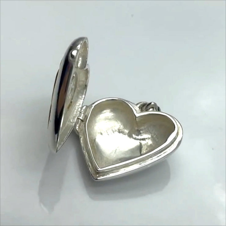 Celtic Heart Aroma Silver and 14K Gold Accent Locket Pendant MPD5040
