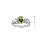 Claddagh Sterling Silver with 14K Gold Accent Ring MRI1409