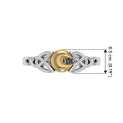 Celtic Moon Spell  Silver and Gold Ring MRI1557