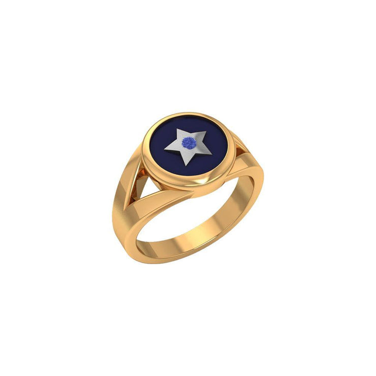 Gold Accented Spiritual Eye Ring MRI762