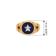 Gold Accented Spiritual Eye Ring MRI762