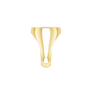 Solid Yellow Gold Band Ring With White Gold AA Recovery Symbol RRI2395-V1