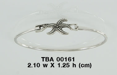 Dancing Starfish Sterling Silver Spring Lock Bracelet TBA161