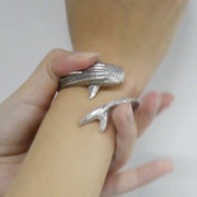 Gentle giants in benign grace ~ Whale Shark Sterling Silver Cuff Bracelet TBA188
