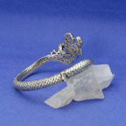 She hold the mystic ~ Sea Mermaid Sterling Silver Cuff Bracelet with Gemstone TBA189 - Wholesale Jewelry